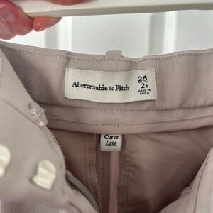 Abercrombie & Fitch Curve Love High-Waist Pants in Blush Taupe